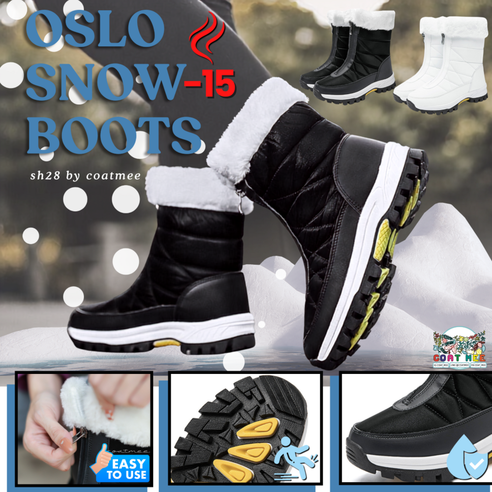 SH28 OSLO SNOW BOOTS รองเท้าบูทเดินบนหิมะ กันน้ำ กันลม สวมใส่สบายในอากาศติดลบ -15 องศา
