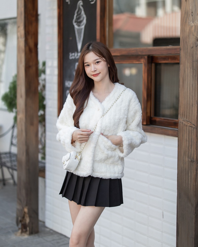 CO108 MINI FUR COAT เสื้อคลุมขนเฟอร์ - Image 8