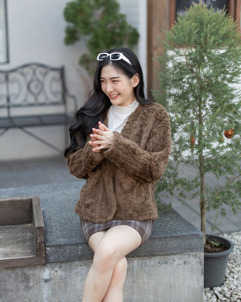 CO108 MINI FUR COAT เสื้อคลุมขนเฟอร์ - Image 5