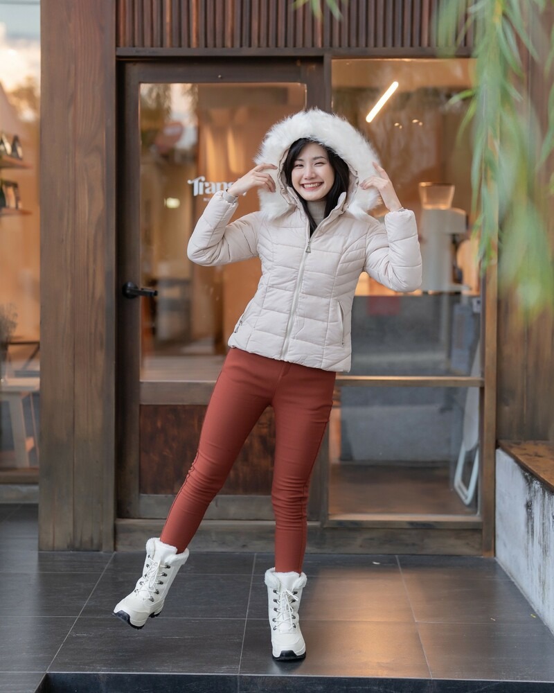 CO80 COLOR DOWN JACKET เสื้อกันหนาวแบบสั้นพร้อมเฟอร์ - Image 9