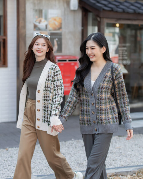 SW24 CARDIGAN SHINORI เสื้อคาร์ดิแกนไหมพรม ลายชิโนริ