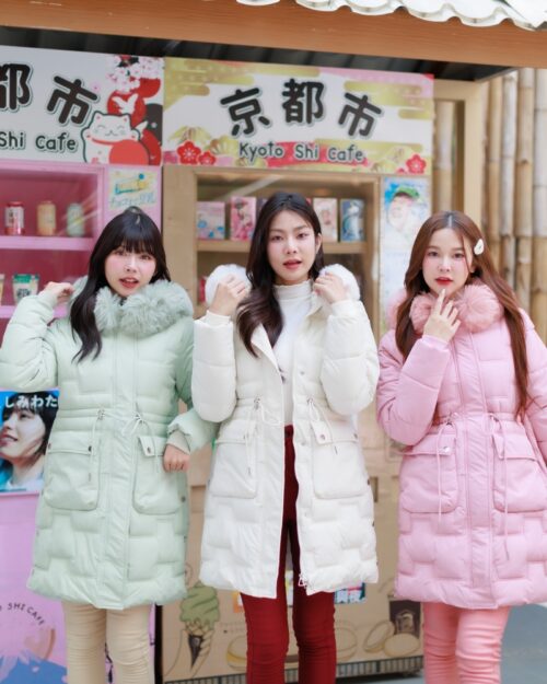 CO177 EMBER COAT เสื้อกันหนาวยาวมีฮู้ดพร้อมเฟอร์
