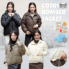 CO201 BOMBER JACKET แจ็คเก็ตหนังPUกันหนาวสไตล์บอมเบอร์
