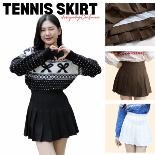 SK106 TENNIS SKIRT กระโปรงพลีสทรงเทนนิส