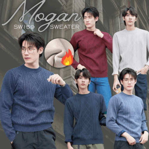 SW159 สเวตเอร์คอกลมบุขน MOGAN SWEATER