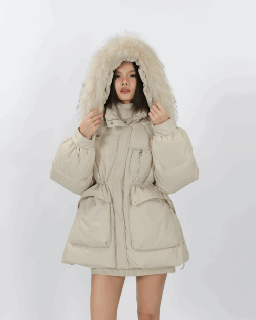 Co209 LOLITA COAT โค้ทขนห่านแท้ เฟอร์ แลคคูณแท้
