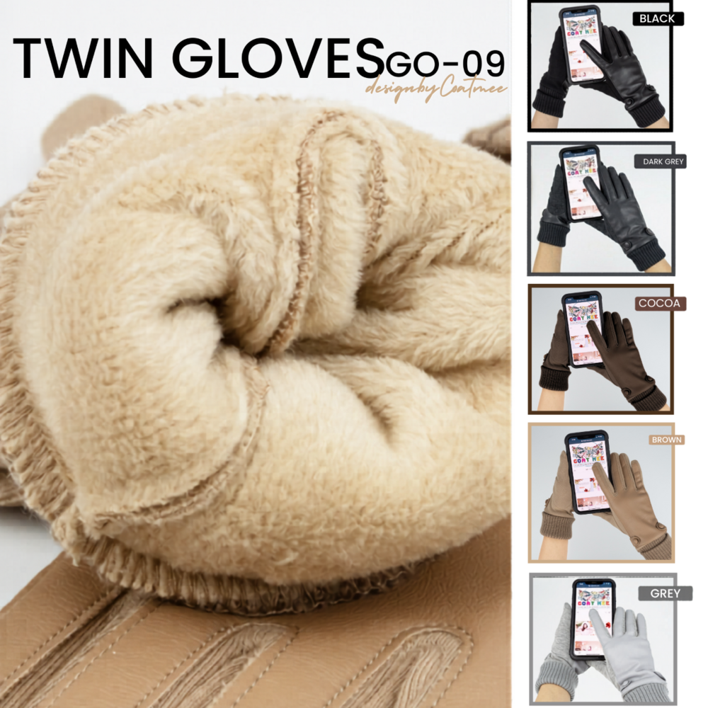 GO09 TWIN GLOVES ถุงมือบุขน