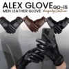 GO15 ALEX GLOVE ถุงมือหนังผู้ชายด้านในบุขน