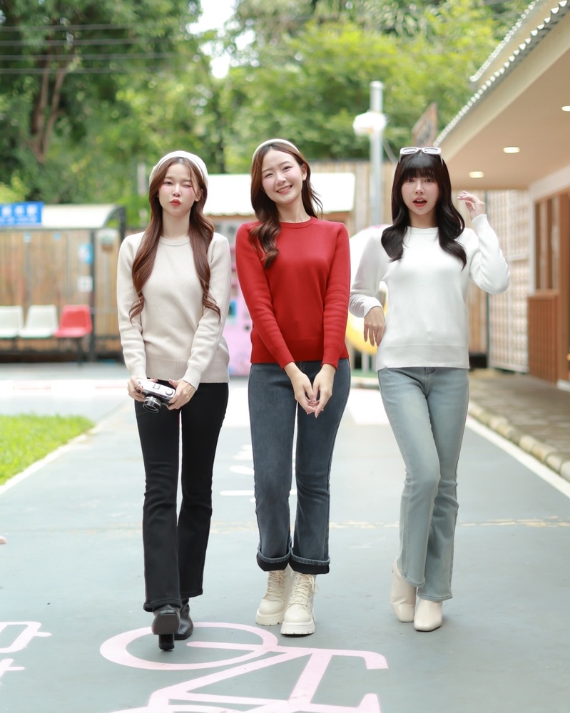 SW153 ROUND NECK SWEATER เสื้อสเวตเตอร์กันหนาว 5 องศา