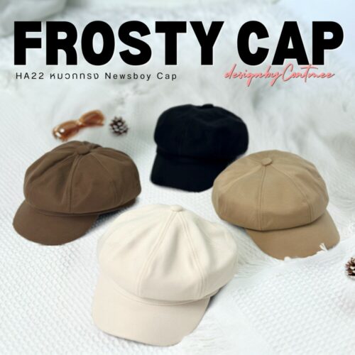 HA22 Frosty cap หมวกทรง Newsboy Cap