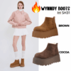 SH31 WYNNDY BOOTS รองเท้าบูทหนังกลับบุขน