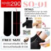 SO01 WOOL SOCK ถุงเท้ากันหนาวบุขนวูล 1 แพ็คได้ 3 คู่