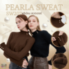 SW207 PEARLA SWEAT สเวตเตอร์บุขนคอปีนแต่งระบาย