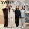 SW194 VENICE SET ชุดเซตไหมพรมคอกลมแต่งกระดุม